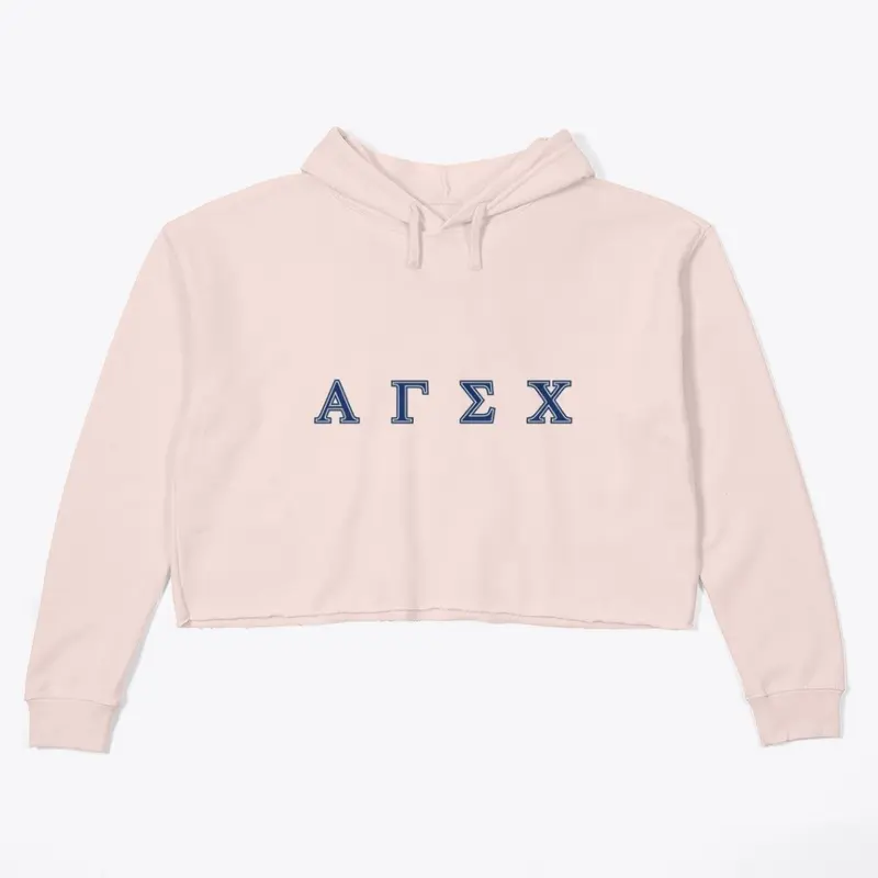 AGSC Greek Letter Cropped Hoodie